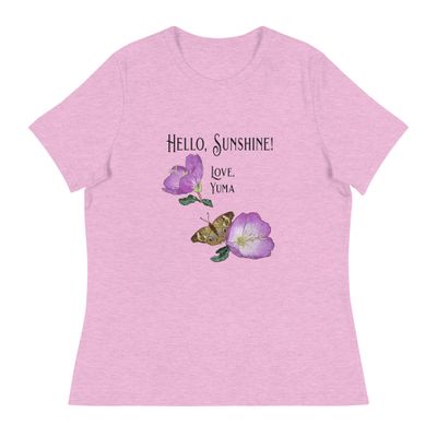Hello Sunshine, Love Yuma Purple Flower T-Shirt