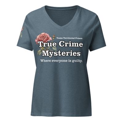 True Crime Mysteries Antique Rose V-Neck S-Shirt (4 Colors)