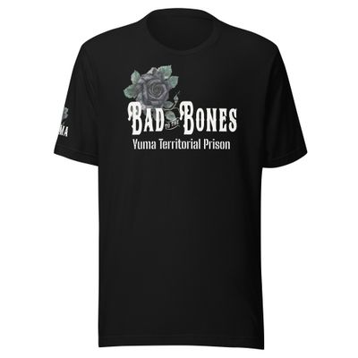 Bad to the Bones Black Rose T-Shirt