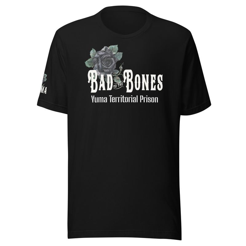 Bad to the Bones Black Rose T-Shirt