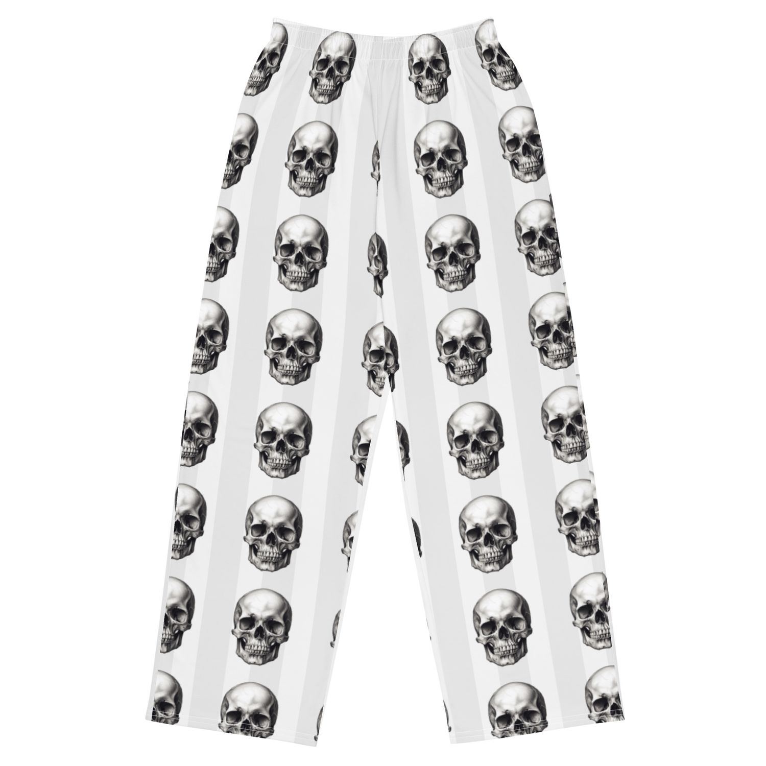 Skulls and Stripes Unisex Wide-Leg Pants