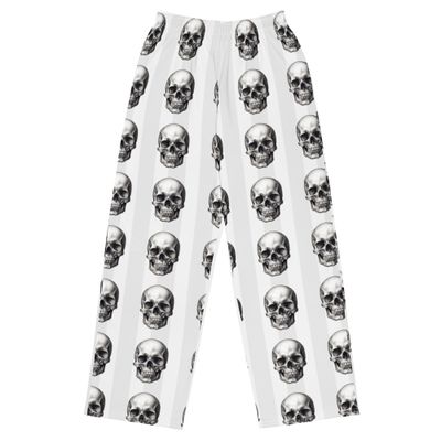 Skulls and Stripes Unisex Wide-Leg Pants