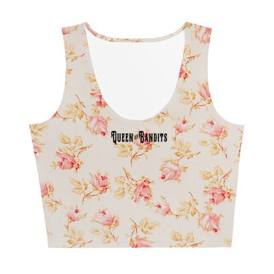 Queen of Bandits Pink Floral Crop Top
