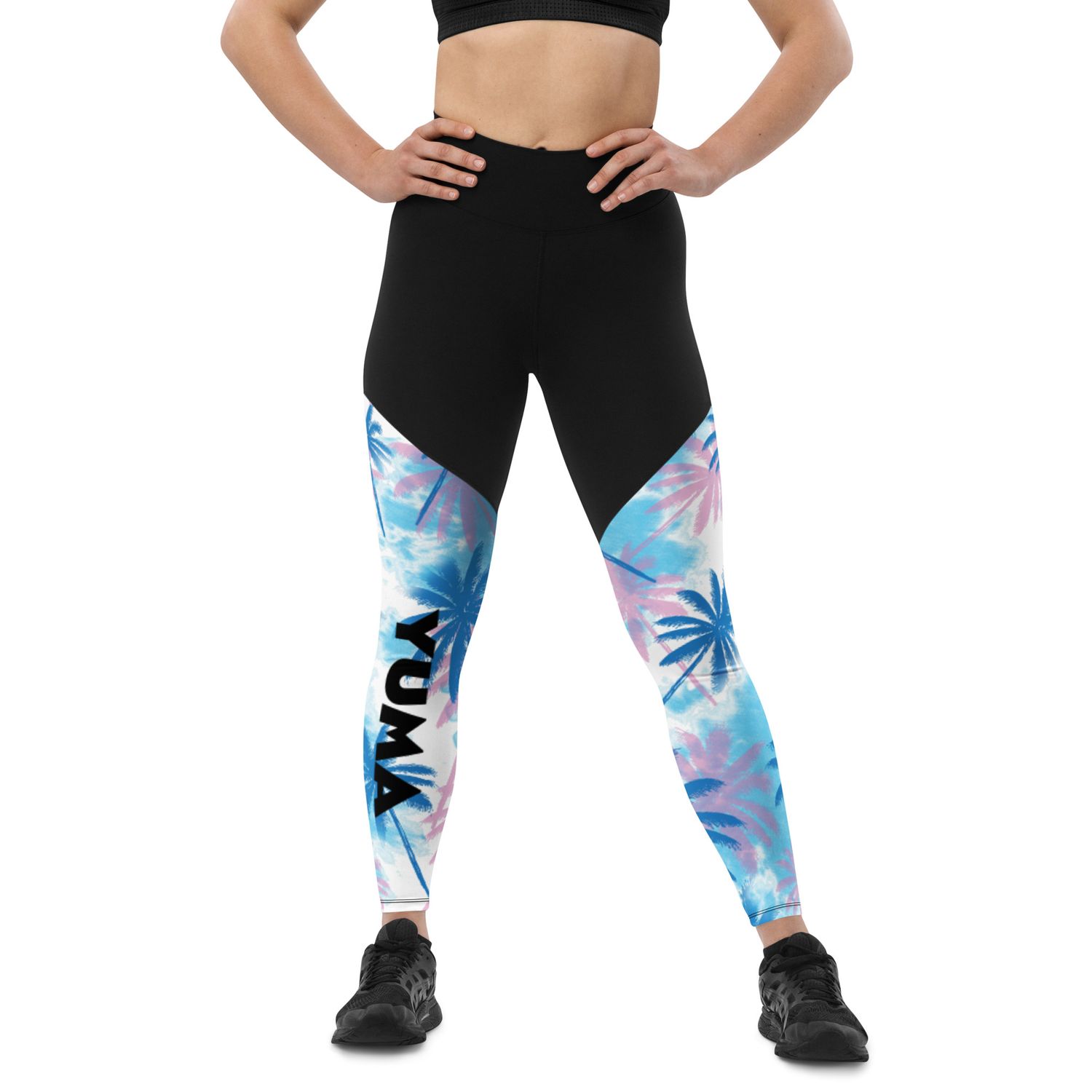Yuma Blue Paradise Sports Leggings