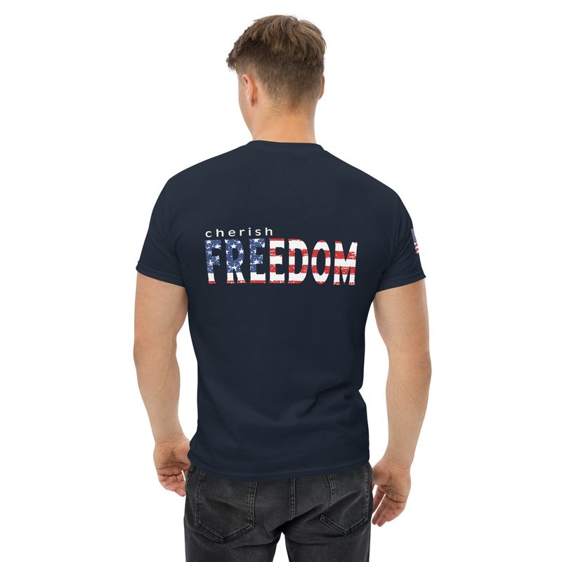 Cherish Freedom Classic Navy T-Shirt
