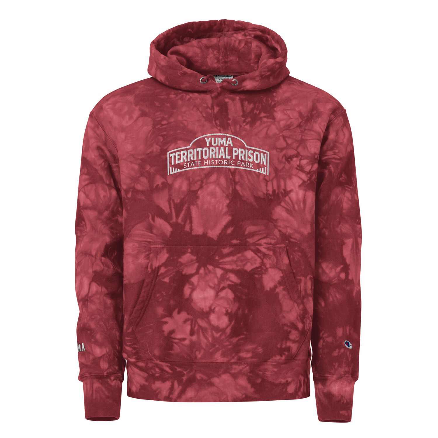 Prison Red Unisex Champion Tie-Dye Hoodie