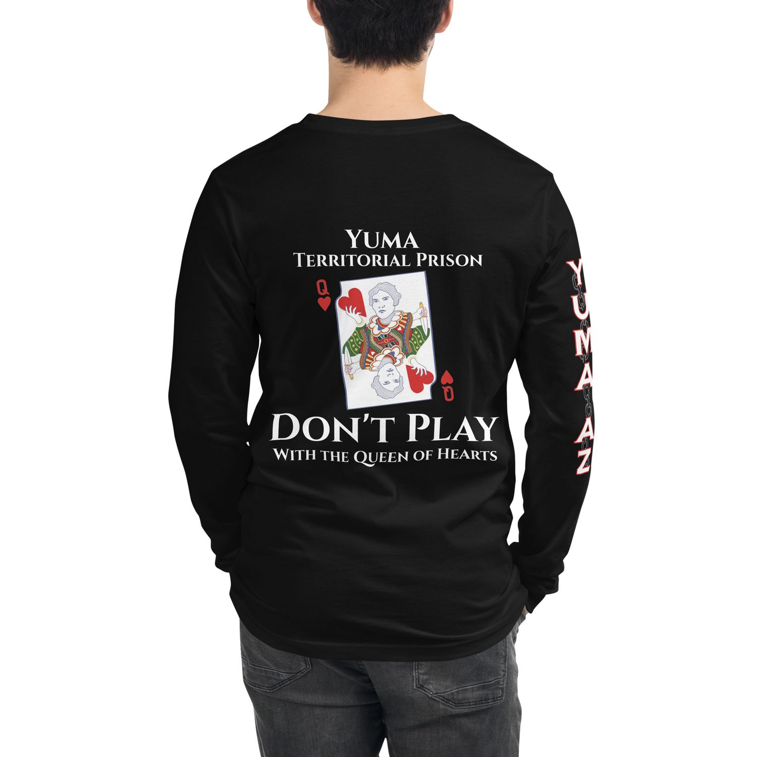Don&#39;t Play with the Queen of Hearts Unisex Long Sleeve T-Shirt
