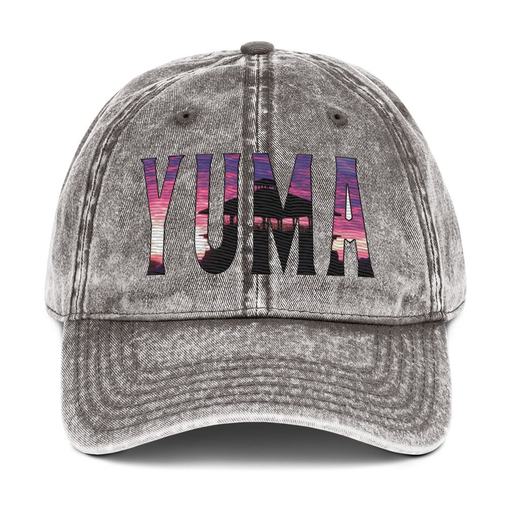 Vintage Cotton  Charcoal Grey Twill Cap