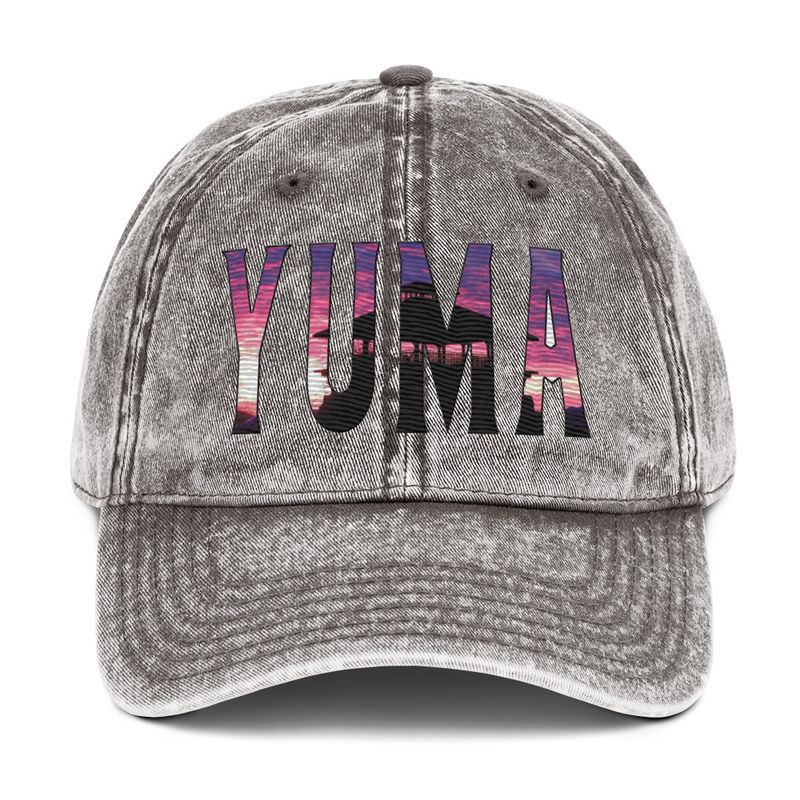 Vintage Cotton  Charcoal Grey Twill Cap