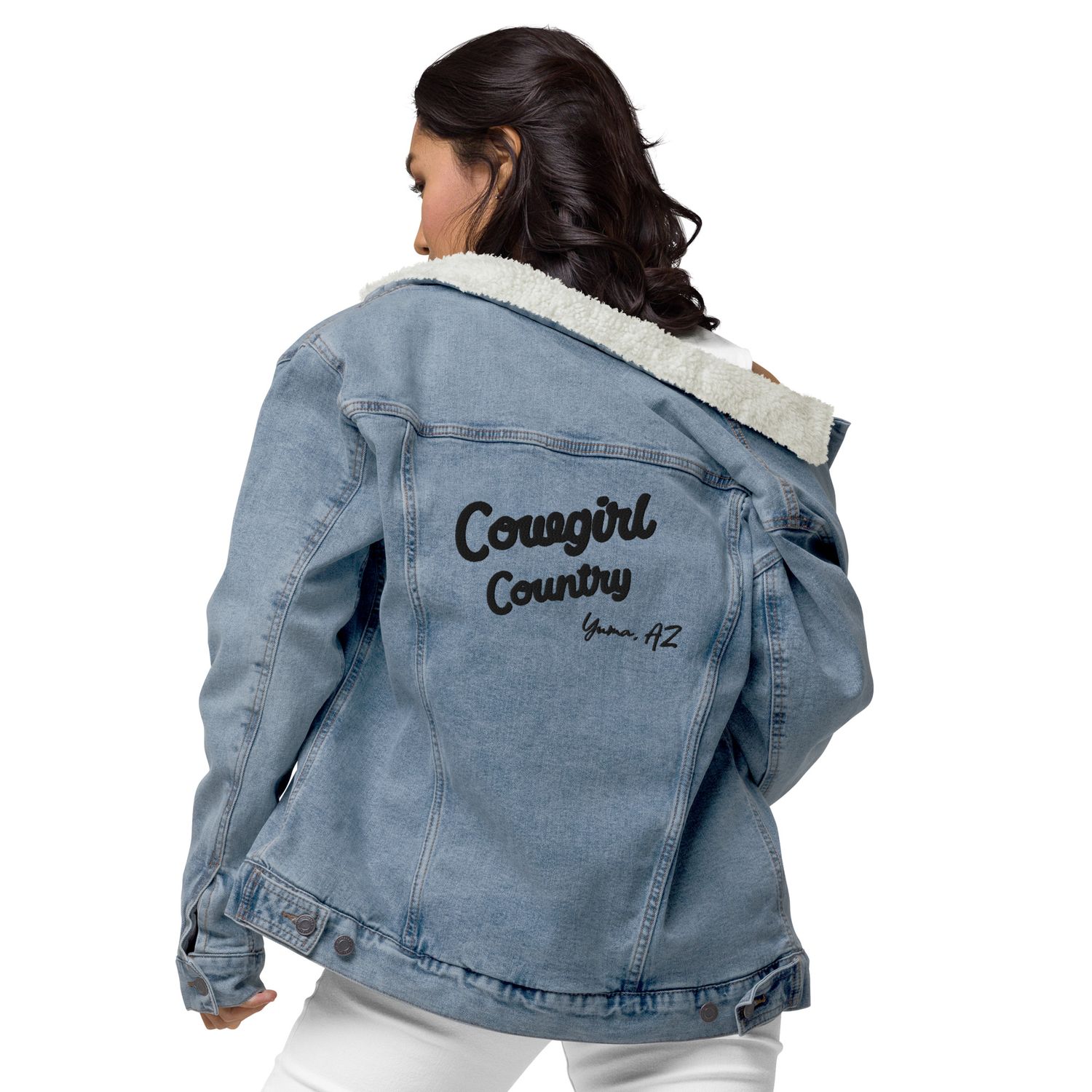 Cowgirl Country Denim Sherpa Jacket