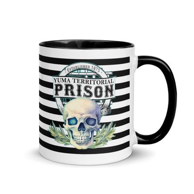 Prison Stripes Skull Mug
