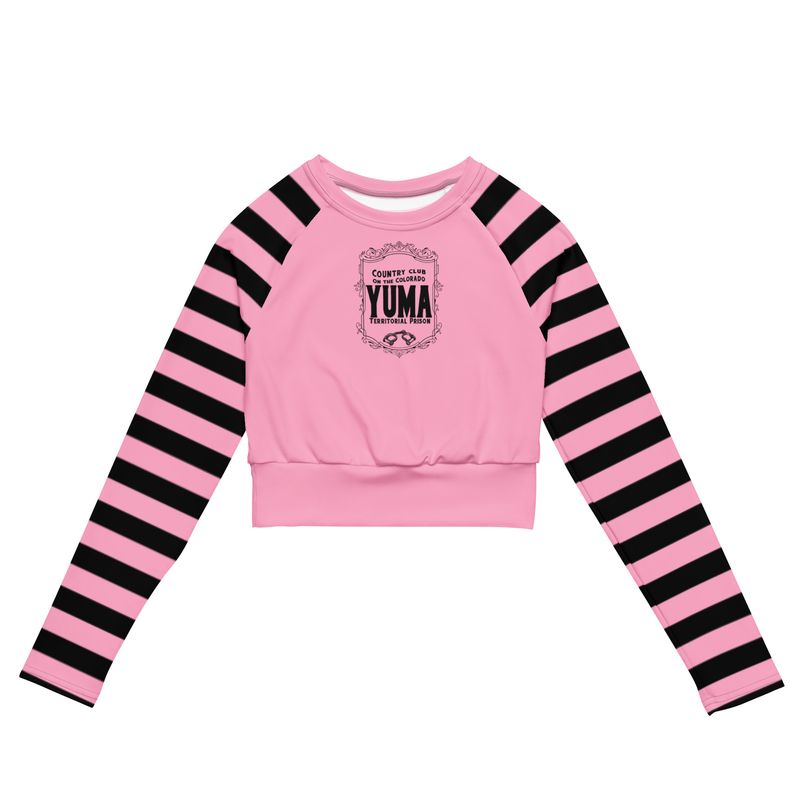 Prison Pink Long-Sleeve Crop Top