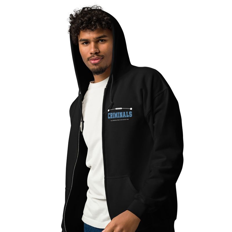 Criminal for Life Zip-Up Unisex Hoodie