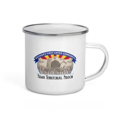 Arizona's First Gated Community Enamel Camping Mug Arizona's First Gated Community Enamel Camping Mug