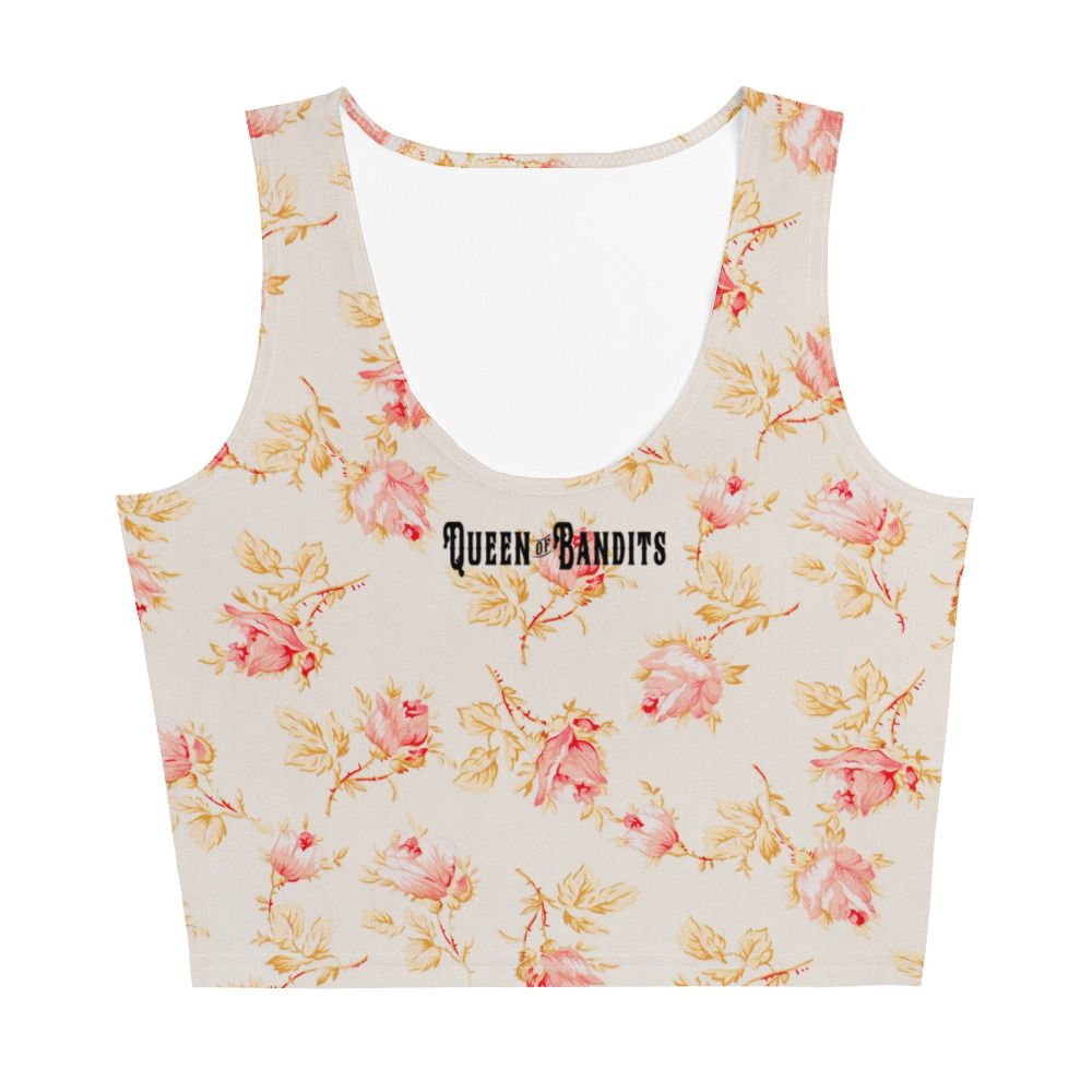 Queen of Bandits Pink Floral Crop Top Queen of Bandits Pink Floral Crop Top