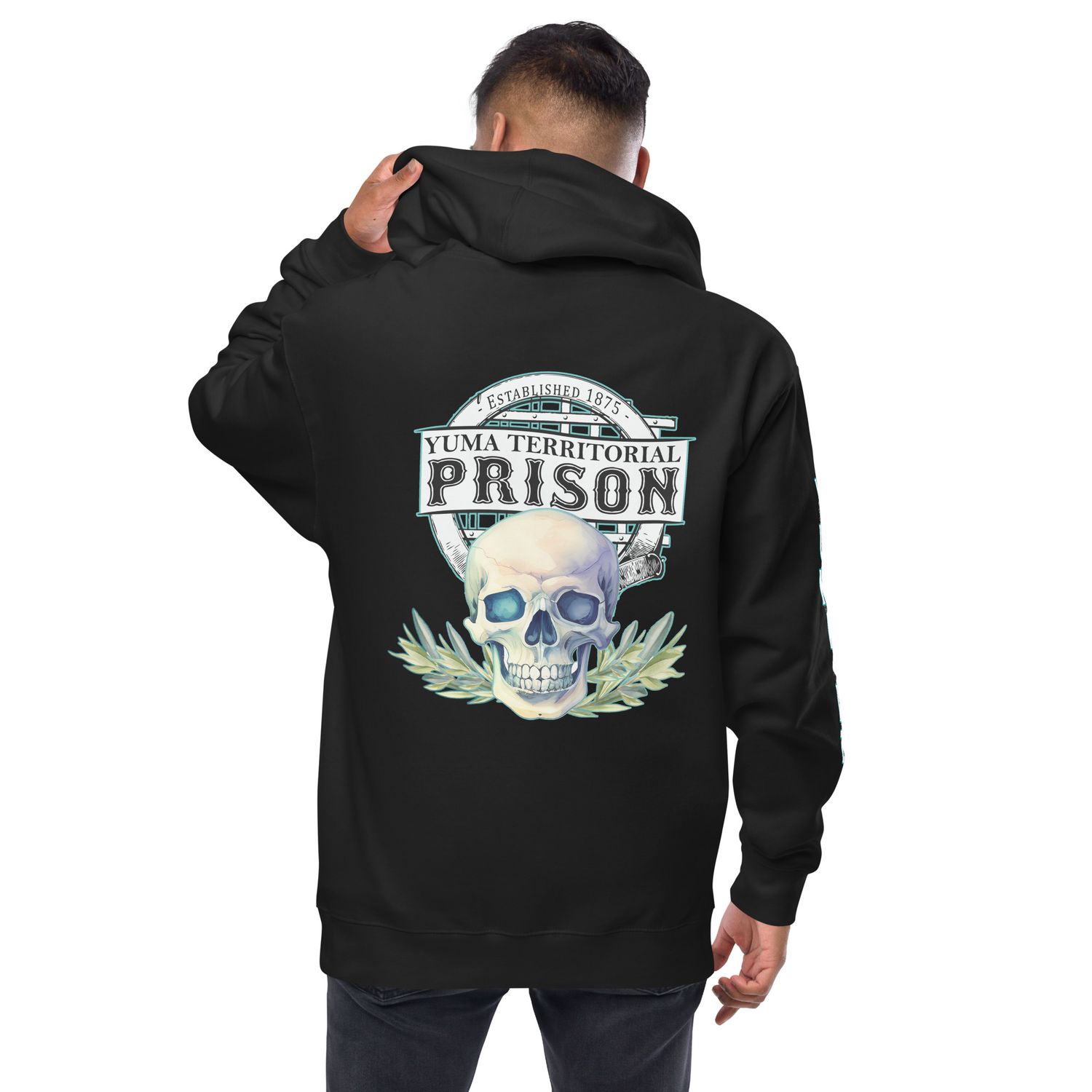 Prison Skull Unisex Fleece Zip Up Hoodie