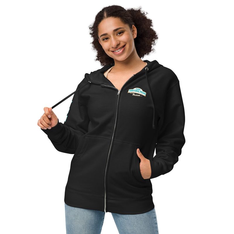 Prison Skull Unisex Fleece Zip Up Hoodie