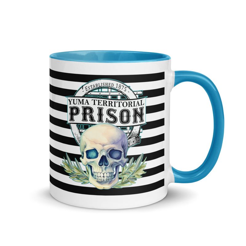 Prison Stripes Skull Mug