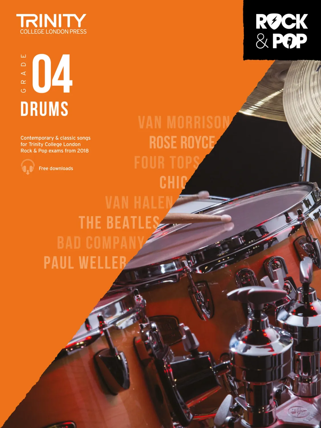 Trinity College London Rock &amp; Pop (from 2018) Drums: Grade 4