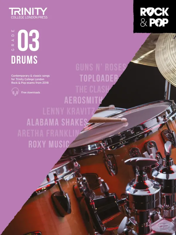 Trinity College London Rock &amp; Pop (from 2018) Drums: Grade 3