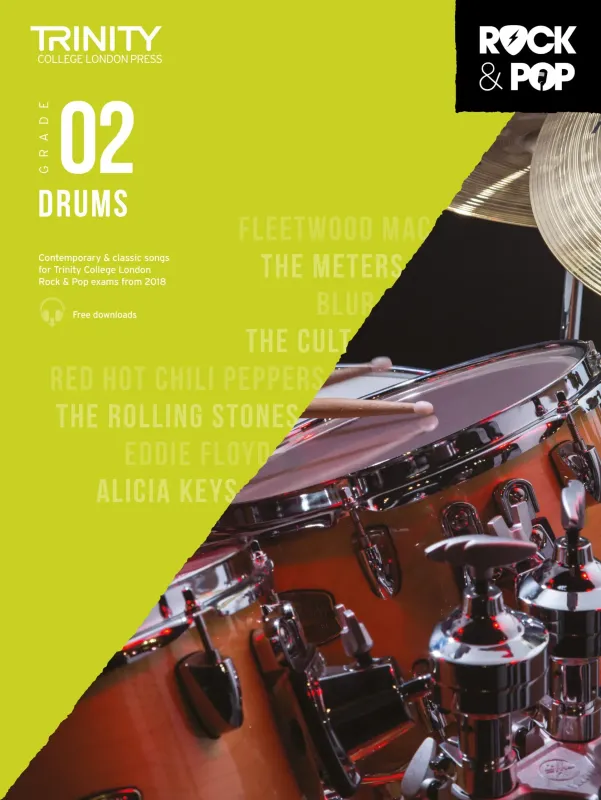 Trinity College London Rock &amp; Pop (from 2018) Drums: Grade 2