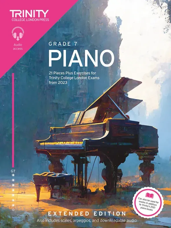 Trinity College London Piano Exam Pieces Plus Exercises from 2023: Grade 7 (Extended Edition)