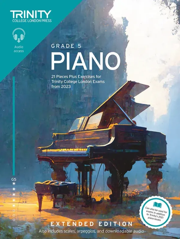Trinity College London Piano Exam Pieces Plus Exercises from 2023: Grade 5 (Extended Edition)