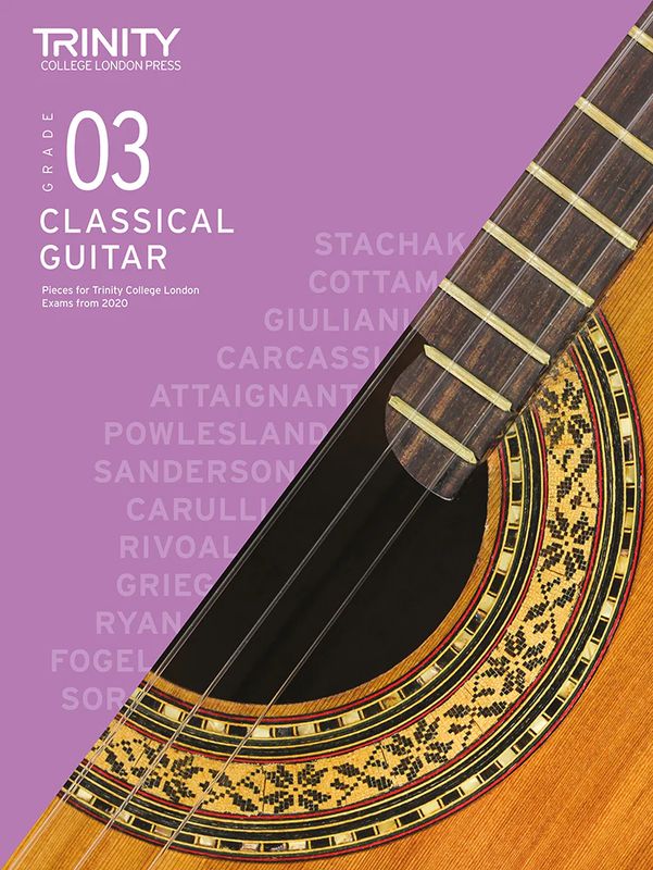 Trinity College London Classical Guitar Exam Pieces from 2020: Grade 3