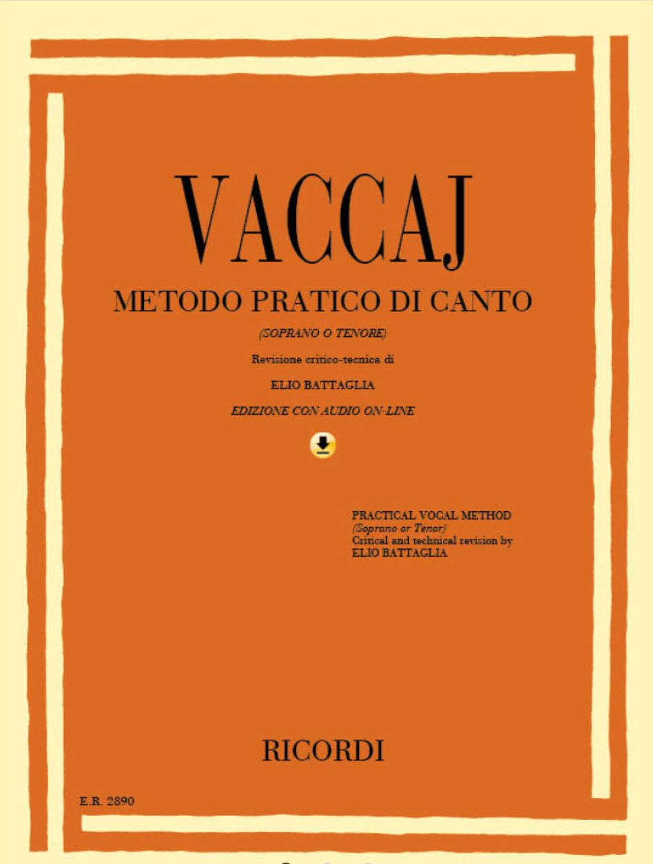 Vaccai: Metodo pratico di canto (High Voice: Soprano/Tenor)