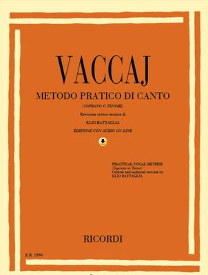 Vaccai: Metodo pratico di canto (High Voice: Soprano/Tenor)