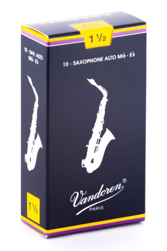 Vandoren Traditional Eb Alto Saxophone Reed (Box of 10)