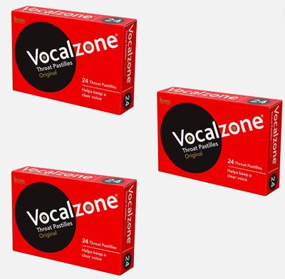 BUNDLE: Vocalzone Throat Pastilles - Original (3 boxes of 24 pastilles)
