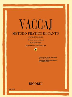 Vaccai: Metodo pratico di canto (Low Voice: Contralto or Bass)