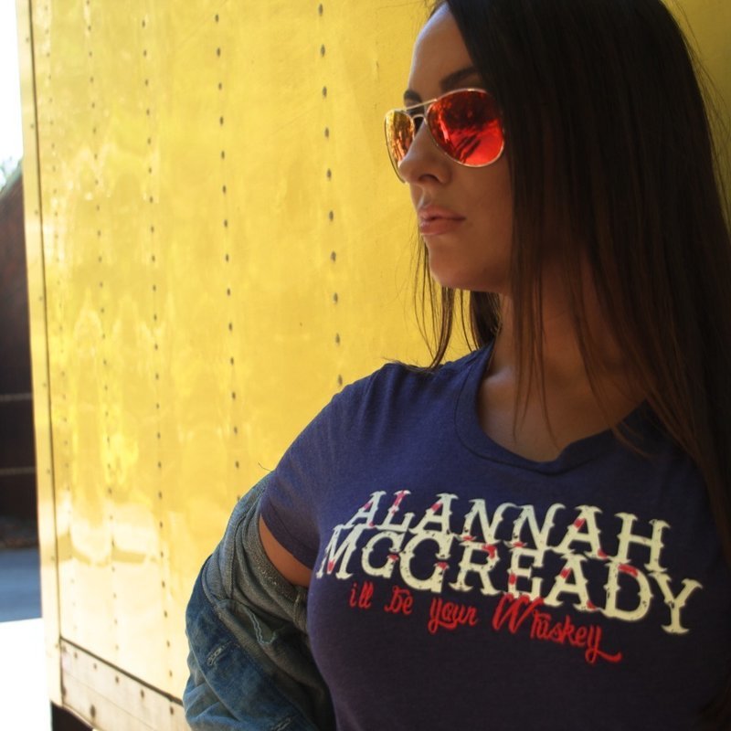 Ladies Crew Neck T - Western Whiskey Logo