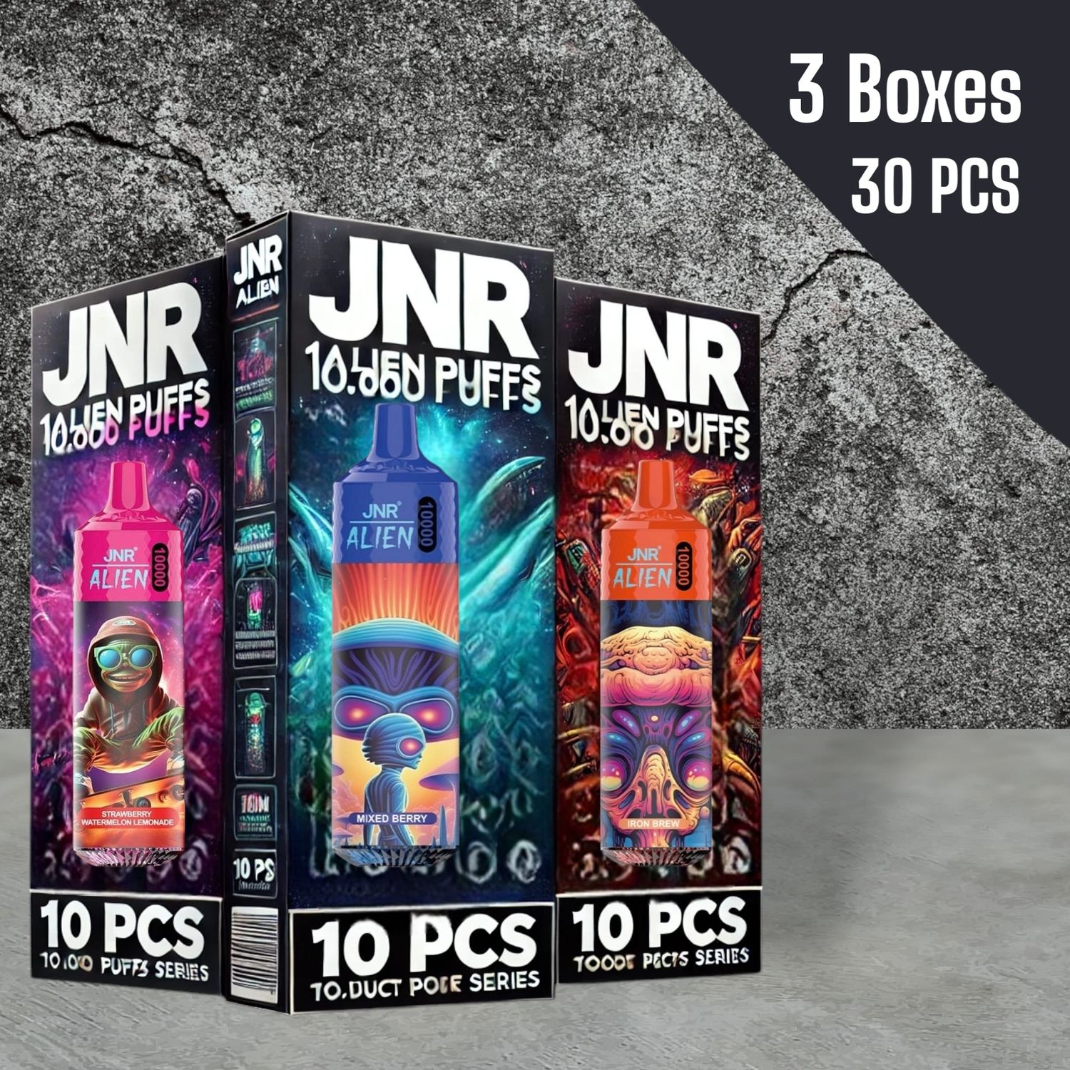 Jnr Alien 10000 puffs - 30 pack vape Bulk Deal