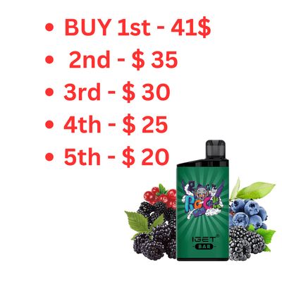 SPECIAL OFFER - 5 Pcs IGET Bar 3500 puffs