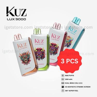 BUNDLE 3 PCS - KUZ LUX 9000 PUFFS