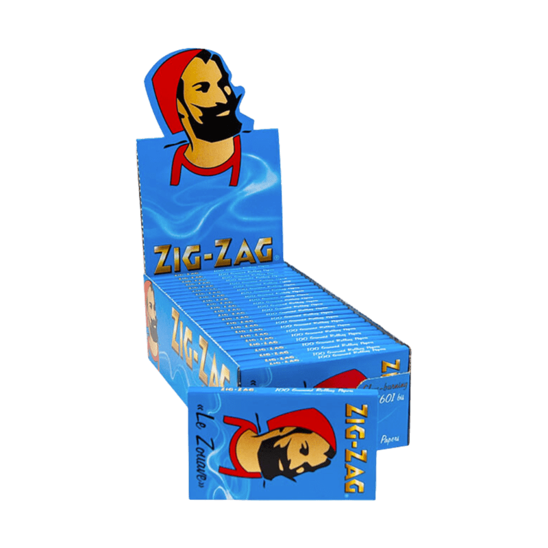 ZIG ZAG - Blue Double Slow Burning Papers 100 Leaves