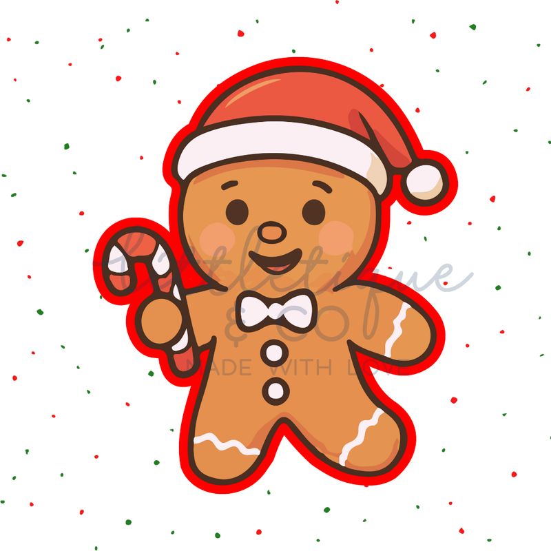 Gingerbread Man candy cane 