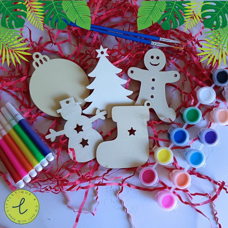 Christmas Wooden Paint Set