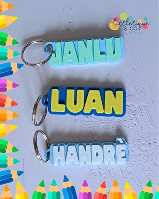 3D Bag Tag (Name) - 2 Colours