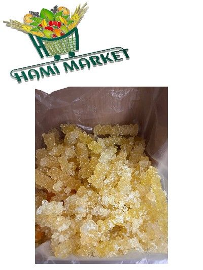 Kandiszucker mit Safran HAMI MARKET                        نبات  زعفرانی فله حامی مارکت هر 200 گرم