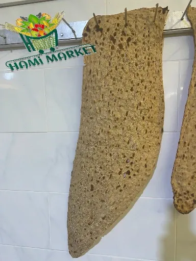 ​Sangak Brot HAMI MARKET نان سنگک بزرگ 700 گرمی نرمال یک طرف کنجد