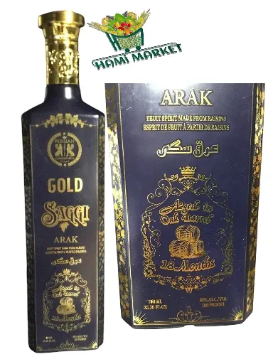 ARAK SAGGI  PERSIAN  EMPIRE CANADAS NO .1 GOLD 40 % ALC عرق سگی پرشین امپایر گلد 18 ماه در بشکه بلوط تقطیر شده