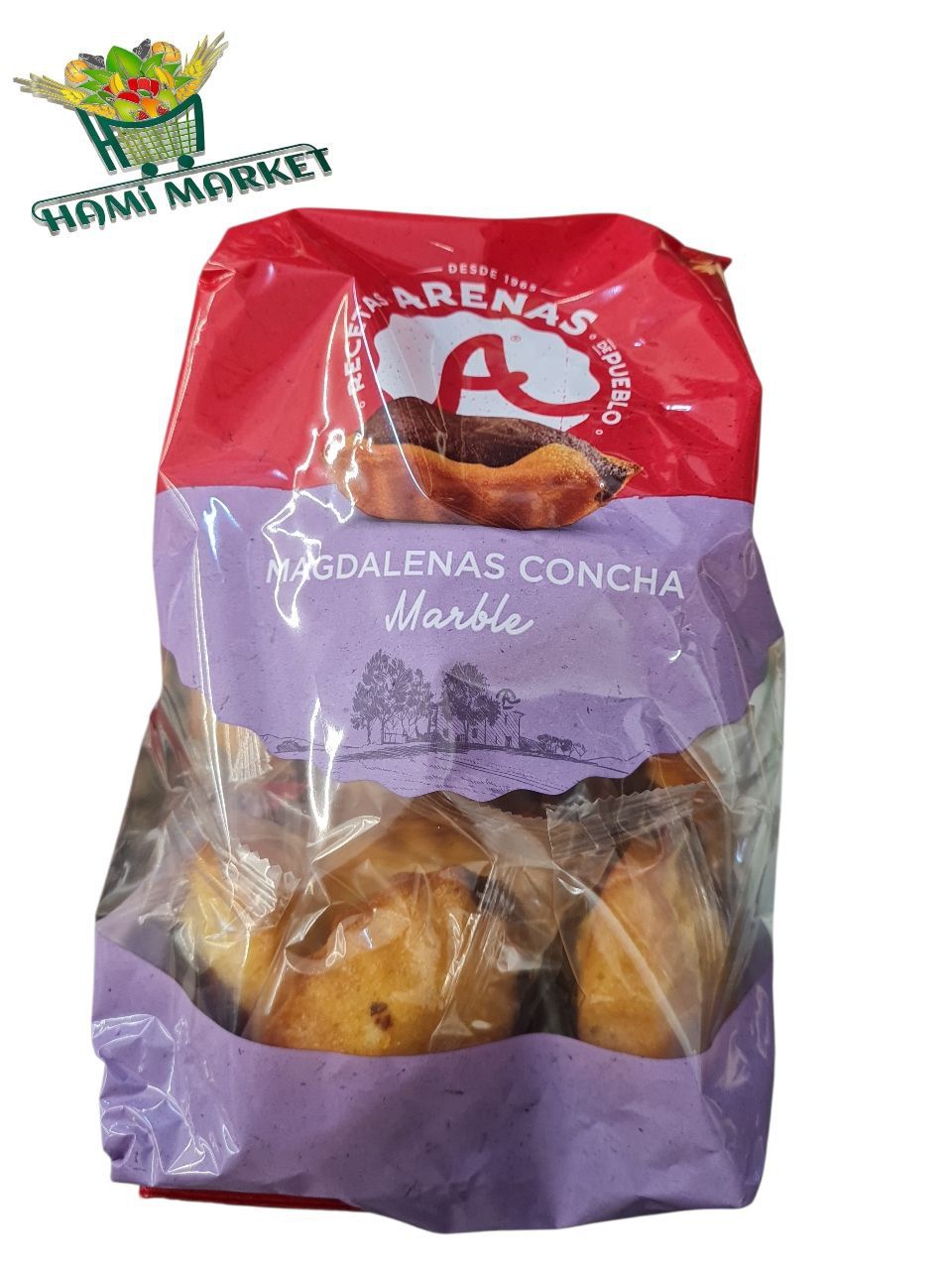 Cake Magdalenas Concha Marble کیک کونچا ماربل (دورنگ / کاکائویی)