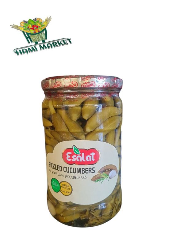 ​Ausgezeichnete eingelegte Gurke Esalat  خیارشورسوپر ویژه  اصالت 680 گرم