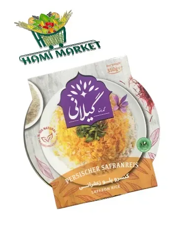 Reis mit Safran  Gilani  کنسرو برنج زعفرانی گیلانی