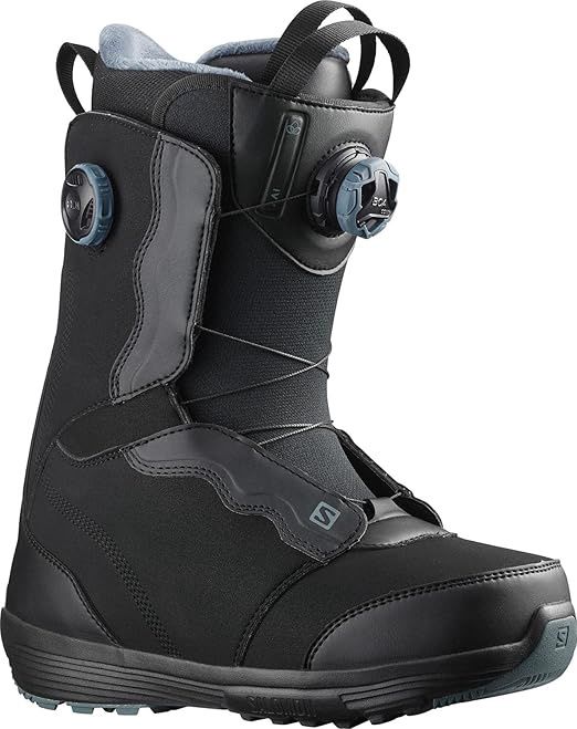 Salomon IVY BOA SJ BOA Women&#39;s Ski Boot 2021, Color: Black/Black/Stormy Weather, Size: 6, Season: Summer 21