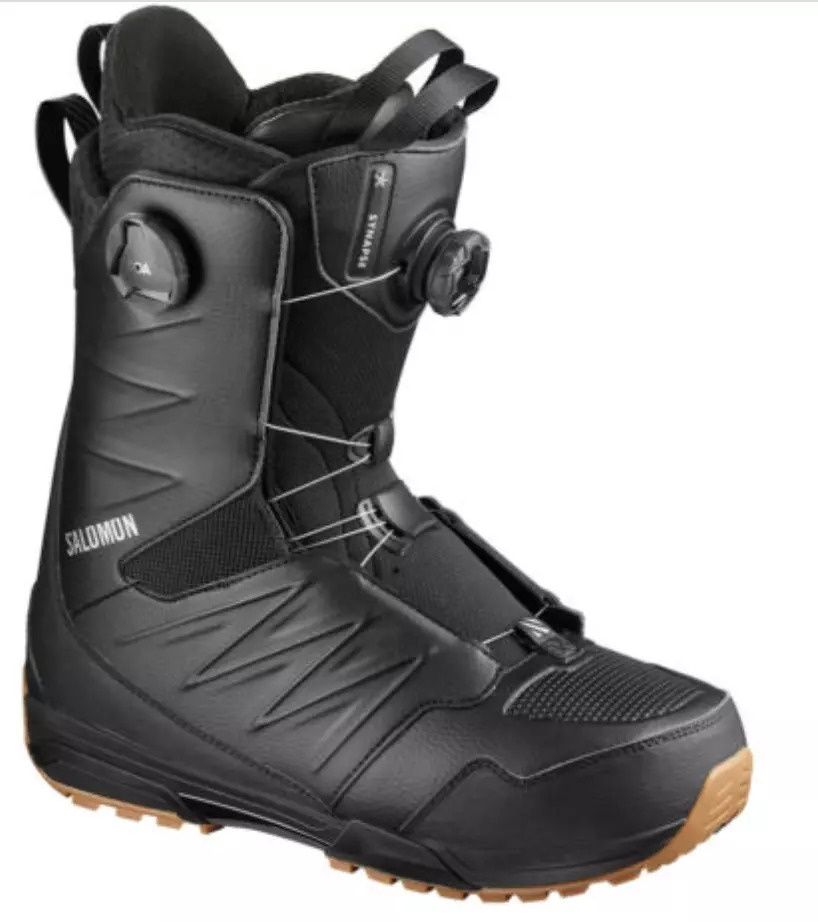 Salomon Synapse Focus BOA Men's Snowboard Boot 2021, Color: Black/Black/Vetiver, Season: Spring 21, Size: 8