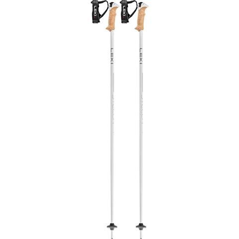 Leki Stella S Womens Ski Pole, Size: 48inch/120cm, Color: White/Silver